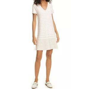 Ted Baker London Maciiey pink and gold stitch knit dress